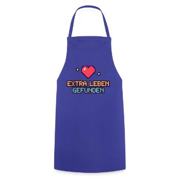 Pixelherz Extra Leben Gefunden - Kochschürze - Royalblau - Vorne - AI Model Male 185 dark (185cm)