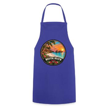 Reethi Beach Malediven Strand Meer Sunset - Kochschürze - Royalblau - Vorne - AI Model Male 185 dark (185cm)
