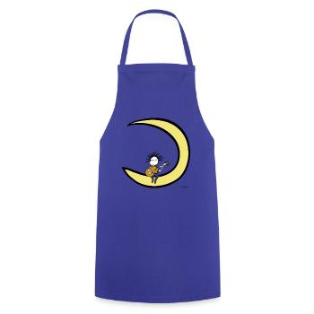 Moon and Guitar – Gitarristen-Musik-T-Shirt - Kochschürze - Royalblau - Vorne - AI Model Male 185 dark (185cm)