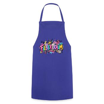 Fiebertraum Graffiti Neon - Kochschürze - Royalblau - Vorne - AI Model Male 185 dark (185cm)