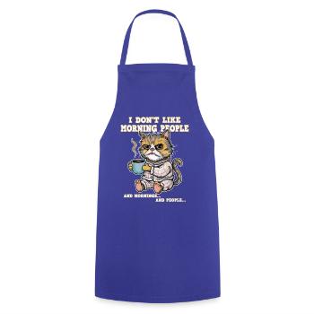Ich Mag Keinen Morgenmenschen-katzenkaffee - Kochschürze - Royalblau - Vorne - AI Model Male 185 dark (185cm)