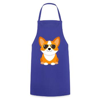 Süßer Corgi - Kochschürze - Royalblau - Vorne - AI Model Male 185 dark (185cm)