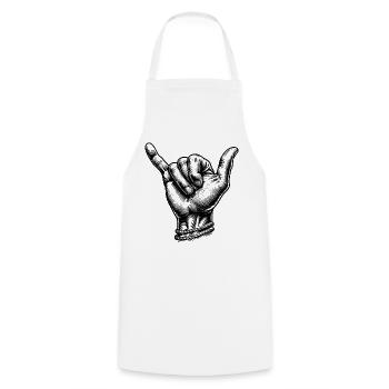 Relax Surfer Hand - Cooking Apron - white - Front - AI Model Male 185 dark (185cm)