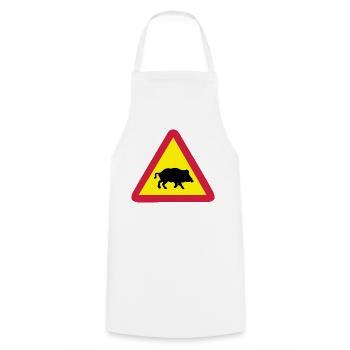 schild wildsau - Kochschürze - Weiß - Vorne - AI Model Male 185 dark (185cm)
