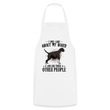 boxeur - Tablier de cuisine - blanc - Devant - AI Model Male 185 dark (185cm)