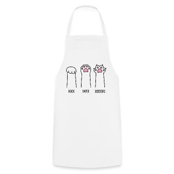 Rock Paper Scissors - Cooking Apron - white - Front - AI Model Male 185 dark (185cm)