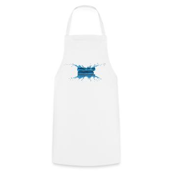 goutte eau - Tablier de cuisine - blanc - Devant - AI Model Male 185 dark (185cm)