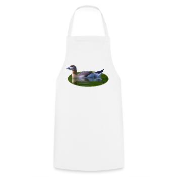 Nilgans Gans Küken - Kochschürze - Weiß - Vorne - AI Model Male 185 dark (185cm)