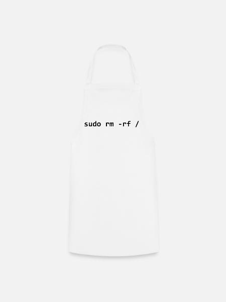 sudo rm rf - Cooking Apron - white
