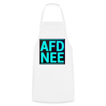 AFD NEE! - Kochschürze - Weiß - Vorne - AI Model Male 185 dark (185cm)