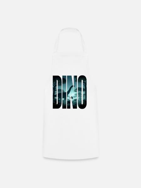 Dino - Kochschürze - Weiß