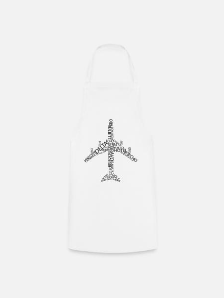 Avion B747 - Tablier de cuisine - blanc