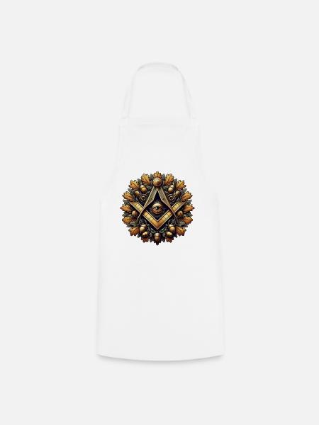 Logo maçonnique - Tablier de cuisine - blanc