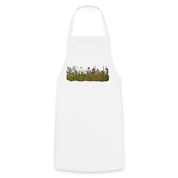 Wiesenwildblumen Musterdruck - Kochschürze - Weiß - Vorne - AI Model Male 185 dark (185cm)