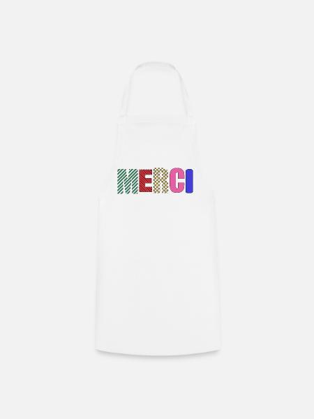 MERCI - Tablier de cuisine - blanc