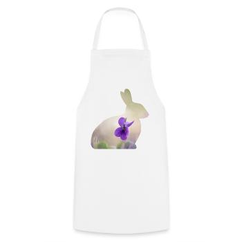 Hase Kaninchen - Kochschürze - Weiß - Vorne - AI Model Male 185 dark (185cm)
