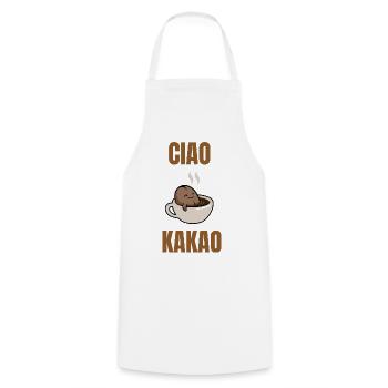 cacao ciao - Tablier de cuisine - blanc - Devant - AI Model Male 185 dark (185cm)