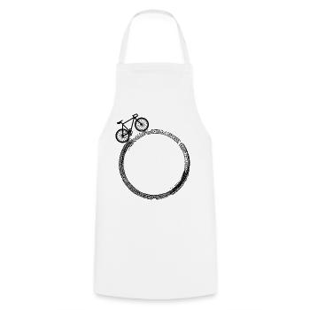 Cycling Bike Bicycle Sport Cycling Biker Cycling - Cooking Apron - white - Front - AI Model Male 185 dark (185cm)