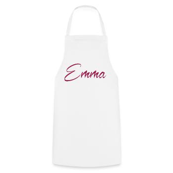 Emma - Kochschürze - Weiß - Vorne - AI Model Male 185 dark (185cm)