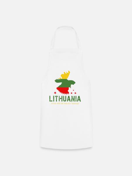 Litauen litauisch Vilnius - Kochschürze - Weiß