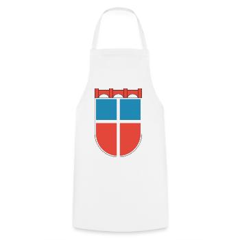 Wappen Saarland 1948 - Kochschürze - Weiß - Vorne - AI Model Male 185 dark (185cm)