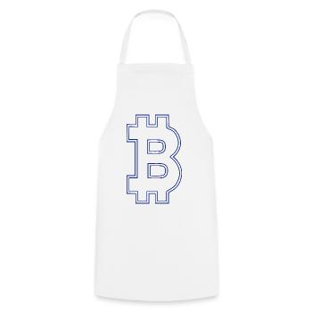 Bitcoin bitcoin BITCOIN Bitcoin - Kochschürze - Weiß - Vorne - AI Model Male 185 dark (185cm)