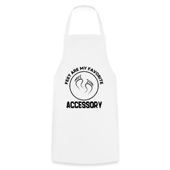 Füße sind mein liebstes Accessoire - Kochschürze - Weiß - Vorne - AI Model Male 185 dark (185cm)