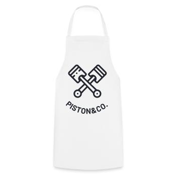 PISTON - CO - Cooking Apron - white - Front - AI Model Male 185 dark (185cm)