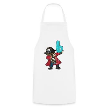 Wilder Piratenkapitän Geburtstag - Kochschürze - Weiß - Vorne - AI Model Male 185 dark (185cm)