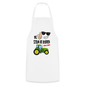 farmers protest with enough is enough for the farmers - Cooking Apron - white - Front - AI Model Male 185 dark (185cm)