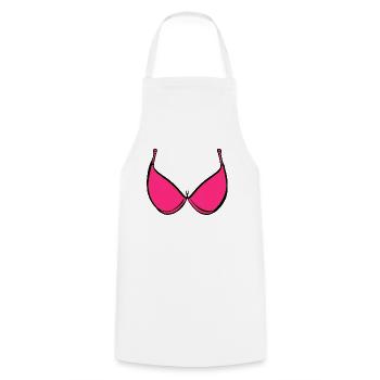 Brüste BH Rosa - Kochschürze - Weiß - Vorne - AI Model Male 185 dark (185cm)