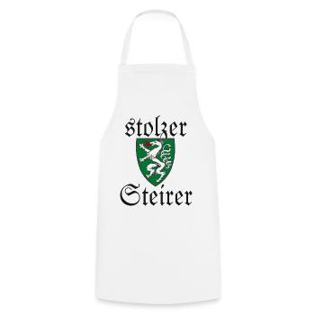 Stolzer Steirer Wappen Steiermark Spruch Geschenk - Kochschürze - Weiß - Vorne - AI Model Male 185 dark (185cm)