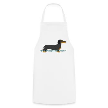 Dachshund Picture - Cooking Apron - white - Front - AI Model Male 185 dark (185cm)