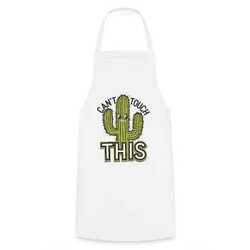 Can't Touch This - Cooking Apron - white - Front - AI Model Male 185 dark (185cm)