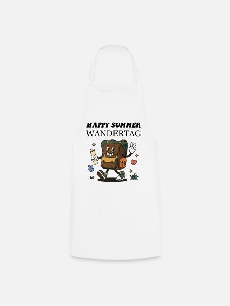 Wander-Rucksack Cartoon – Lustiger Outdoor Abenteu - Kochschürze - Weiß