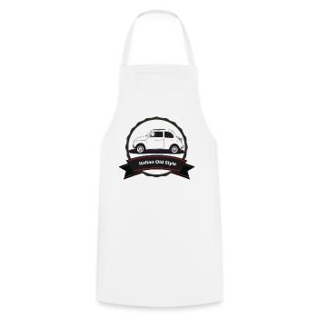 500 - Cooking Apron - white - Front - AI Model Male 185 dark (185cm)