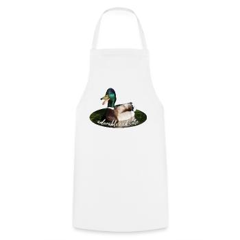 Ente Stockente - Kochschürze - Weiß - Vorne - AI Model Male 185 dark (185cm)