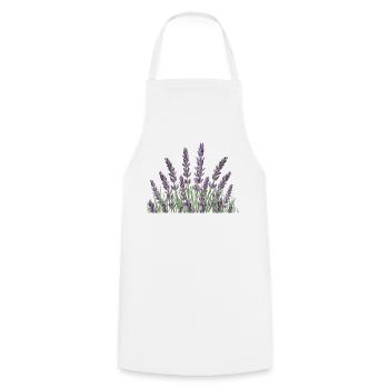 Lavendelhalme Lavendel - Kochschürze - Weiß - Vorne - AI Model Male 185 dark (185cm)