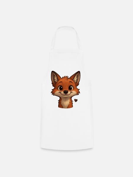 Happy Fox – clever & charmant - Kochschürze - Weiß