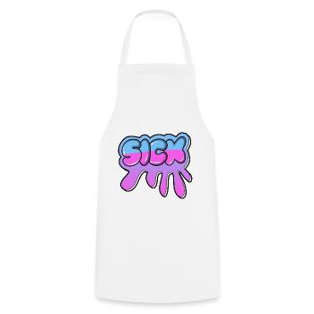 Graffiti - Kochschürze - Weiß - Vorne - AI Model Male 185 dark (185cm)