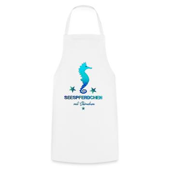 Seepferdchen bestanden Schwimmabzeichen schwimmen - Kochschürze - Weiß - Vorne - AI Model Male 185 dark (185cm)