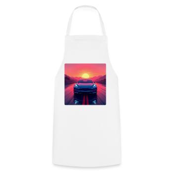 Electric Highway - Cooking Apron - white - Front - AI Model Male 185 dark (185cm)