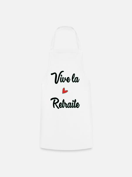 RETRAITE. RETRAITE. RETRAITEE. BONNE RETRAITE - Tablier de cuisine - blanc