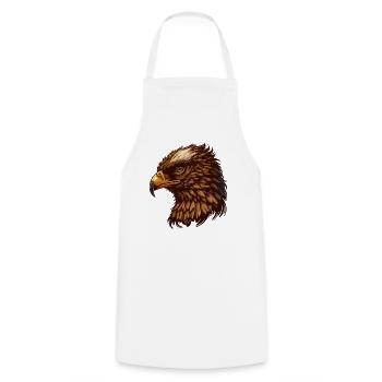 Imperial Eagle Head Cartoon Illustration - Kochschürze - Weiß - Vorne - AI Model Male 185 dark (185cm)