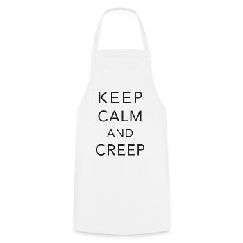 Keep calm and creep - Kochschürze - Weiß - Vorne - AI Model Male 185 dark (185cm)