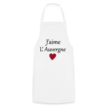 J'aime l'auvergne - Tablier de cuisine - blanc - Devant - AI Model Male 185 dark (185cm)