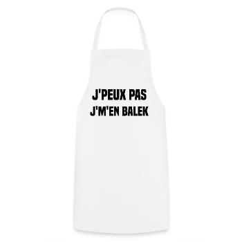 J'peux pas j'm'en balek - Tablier de cuisine - blanc - Devant - AI Model Male 185 dark (185cm)
