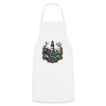 Lighthouse Logo - Cooking Apron - white - Front - AI Model Male 185 dark (185cm)