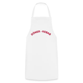 Doener Kebab Schrift - Kochschürze - Weiß - Vorne - AI Model Male 185 dark (185cm)