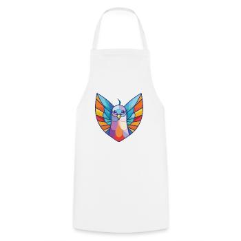 Taube Buntes Aquarell Tier Haustier Illustration - Kochschürze - Weiß - Vorne - AI Model Male 185 dark (185cm)